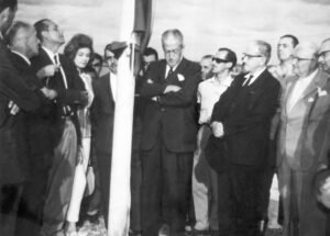 Inauguração das primeiras obras provisórias do Iate Clube de Brasília, em 25 de junho de 1960